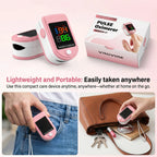 Fingertip Pulse Oximeter Blood Oxygen and Heart Rate Monitor