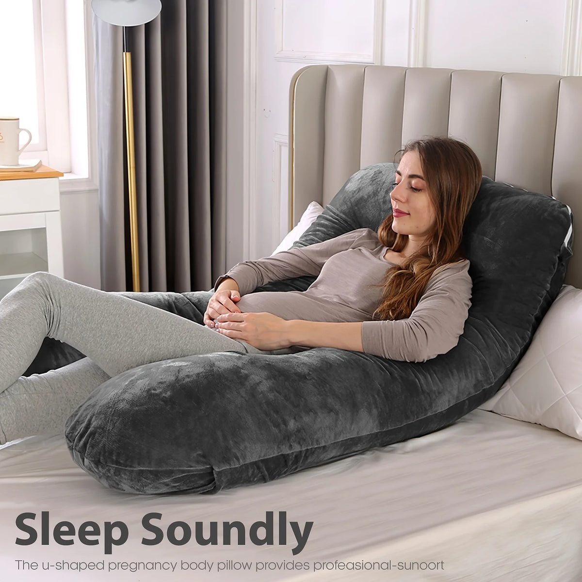 U-Shape Memory Foam Body Pillow for Neck and Back Support