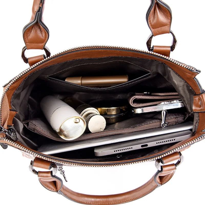 Women's Solid Color Soft PU Leather Shoulder Crossbody Bag
