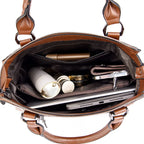 Women's Solid Color Soft PU Leather Shoulder Crossbody Bag