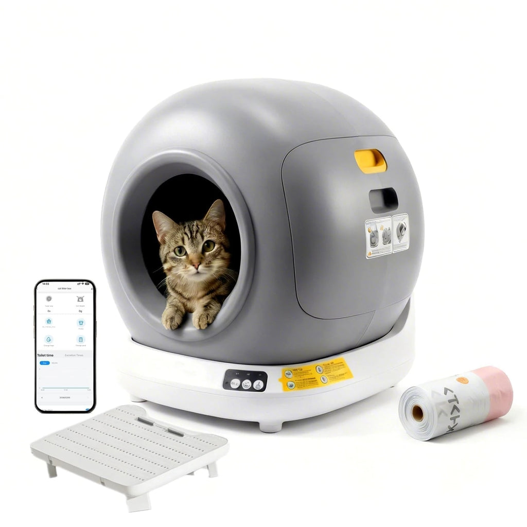 Compact Automatic Self Cleaning Cat Litter Box for Cats