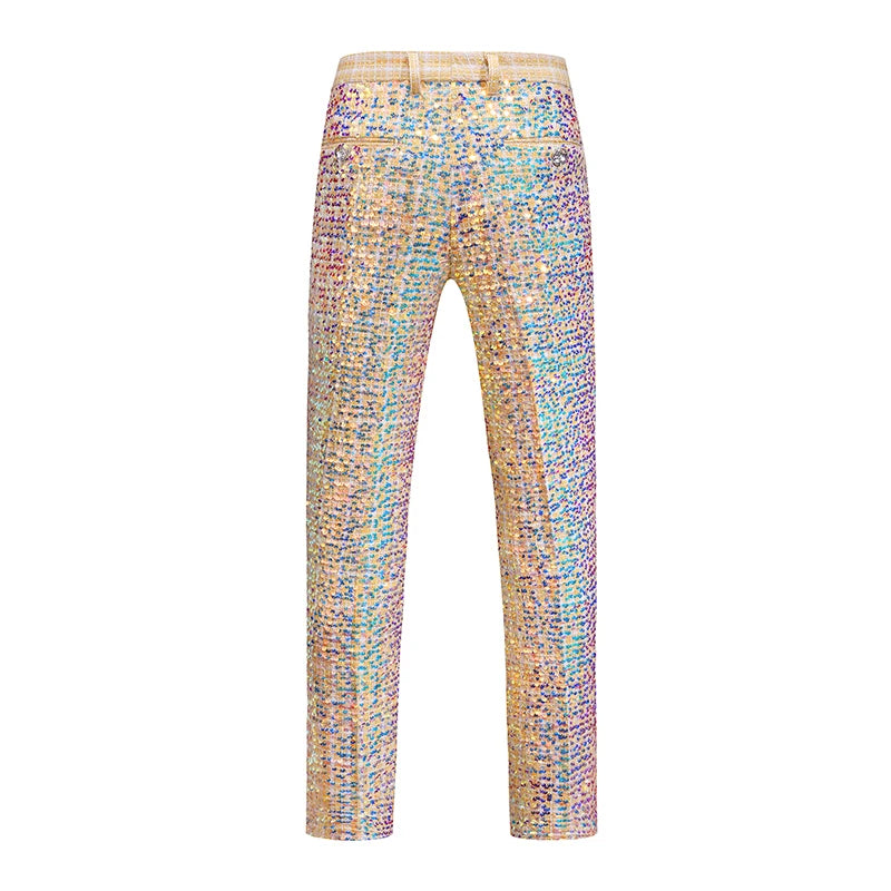 Men's Gold Sequin Two Piece Suit
