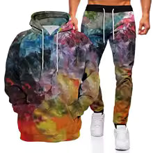 Ink Graffiti 3D Printed Hoodie and Sweatpants Set