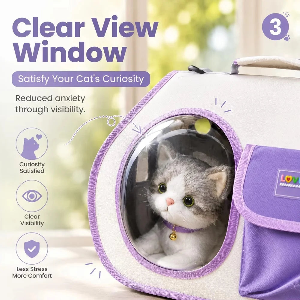 Portable Space Capsule Travel Pet Carrier Bag for Cats Dogs