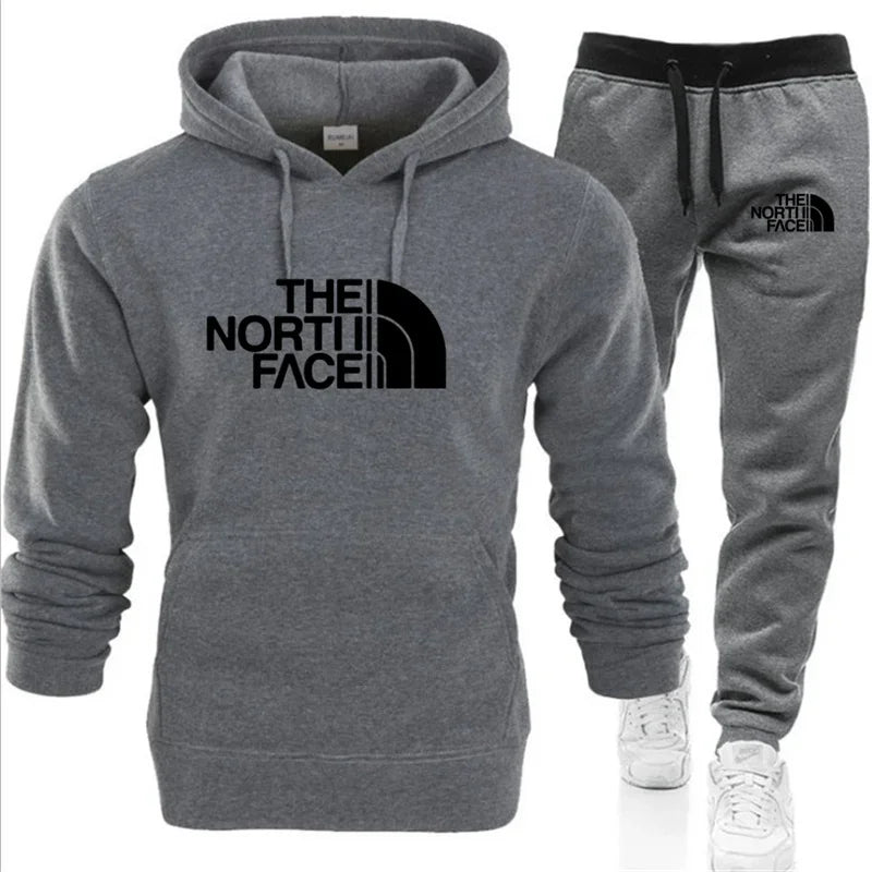 Men's Printed Hoodie and Pants Set
