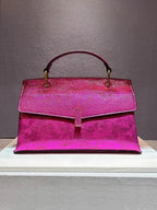 Women's Luxury Leather Snake Stitching Shoulder Handbag