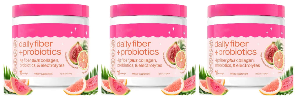 Fiber Probiotics Powder Acacia Collagen Peptides Electrolytes Tropical Breeze 16 Servings