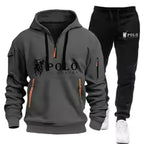 Men's Windproof Hoodie and Pants Two Piece Set