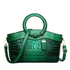 Women's Crocodile Pattern Handbag Shoulder Tote Bag H303-2