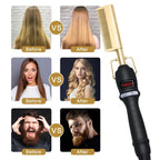 2-in-1 Wet & Dry Volumizing Curling Iron and Straightening Comb