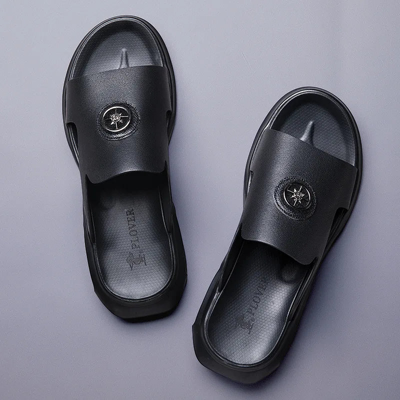Men's Luxury Roman Leather Slip-On Sandals