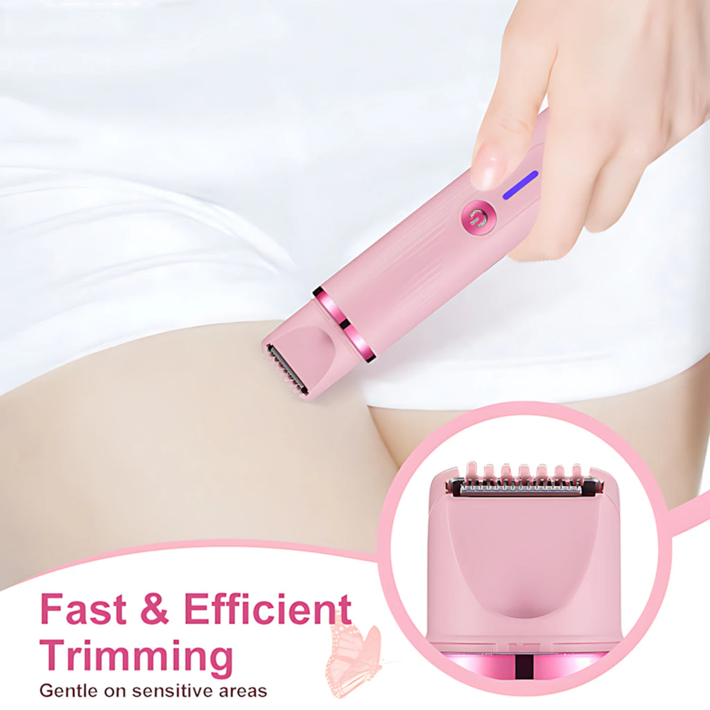 Women Dual-Head 2-in-1 Electric Shaver Hair Trimmer Epilator RQ-3016