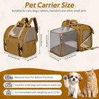 Expandable Mesh Travel Pet Carrier Backpack for Cats
