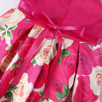 Girls' Floral Ball Gown Sleeveless Tea-Length Party Dress