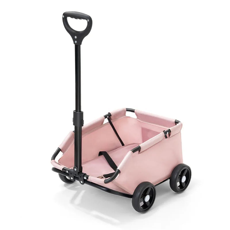 Foldable Pet Trolley Travel Carrier for Cats Dogs