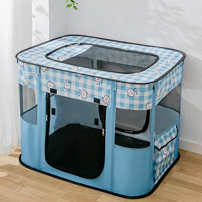 Folding Pet Delivery Room Tent Bed for Cats Dogs