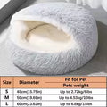 Shell-Shaped Plush Cat Bed for Small Dogs