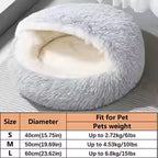 Shell-Shaped Plush Cat Bed for Small Dogs