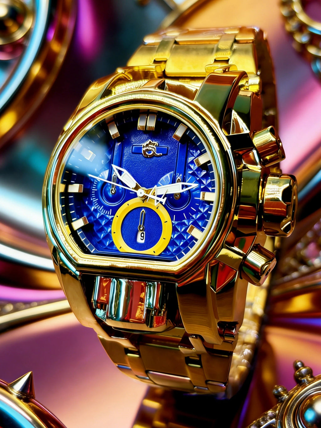 Men's Punk Large Dial Waterproof Luminous Quartz Watch