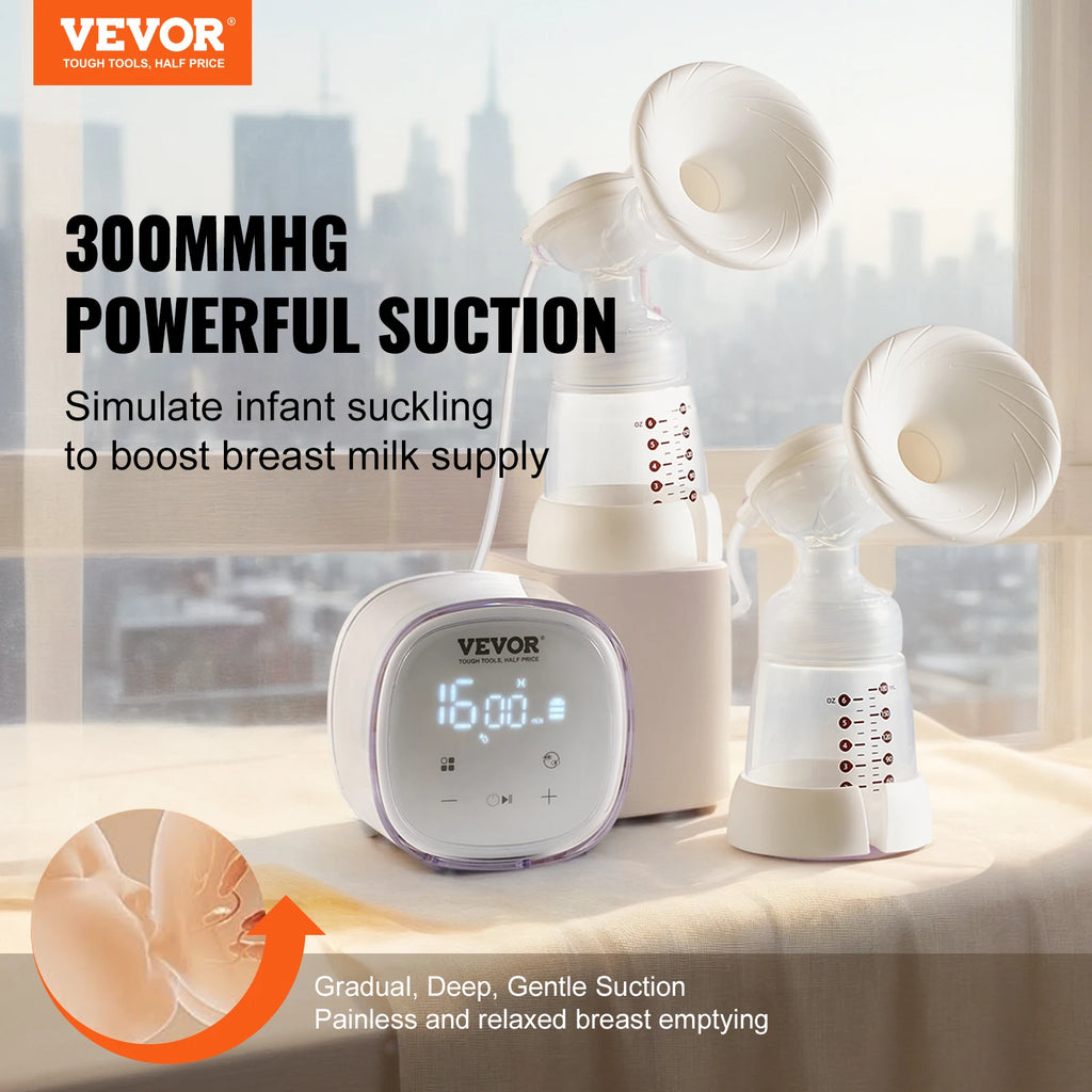 Portable Double Electric Breast Pump with LED Display