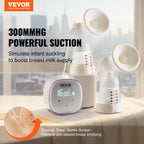 Portable Double Electric Breast Pump with LED Display