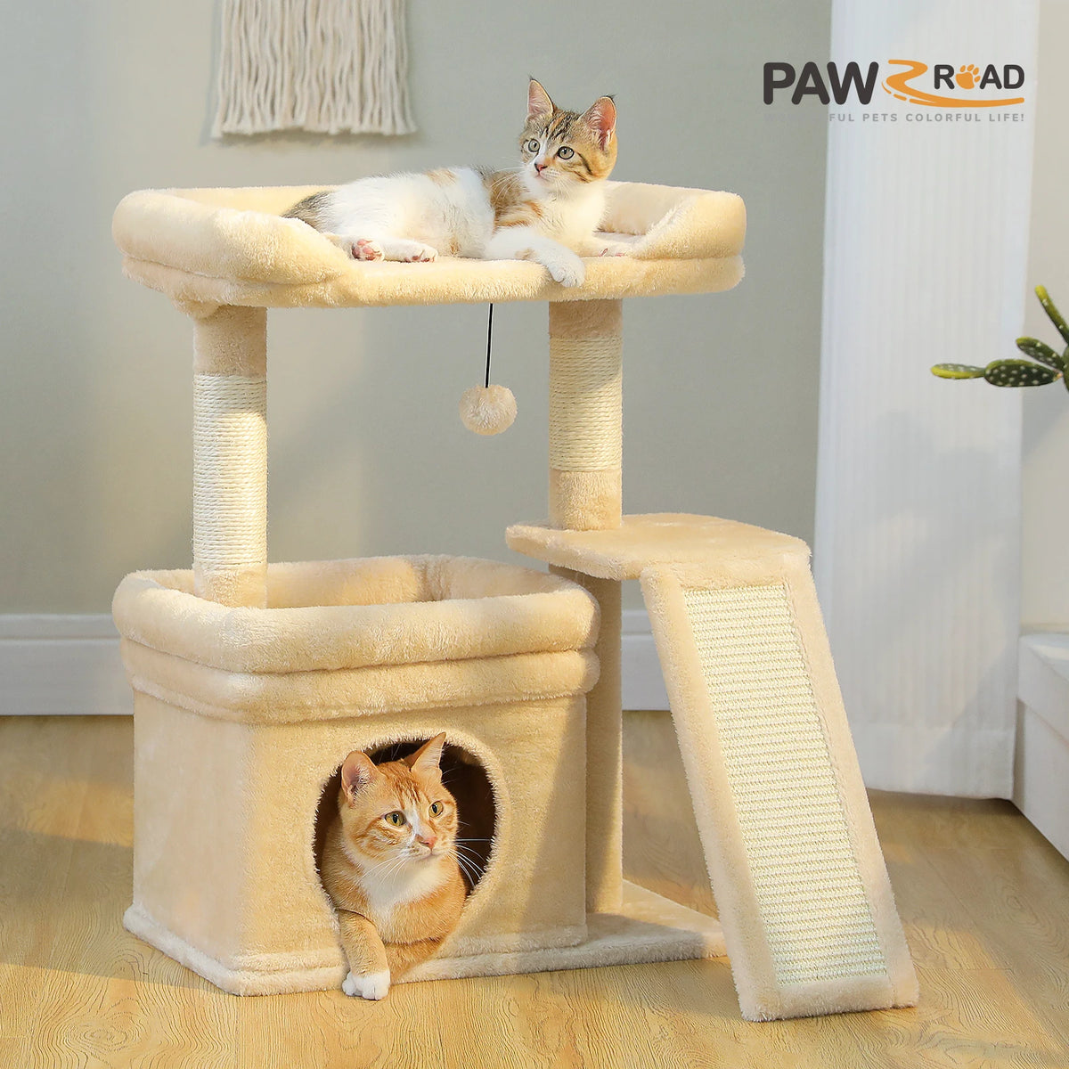 Small Cat Tree Tower Condo Scratching Post for Cats