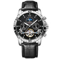 Men's Skeleton Tourbillon Automatic Watch with Week Date