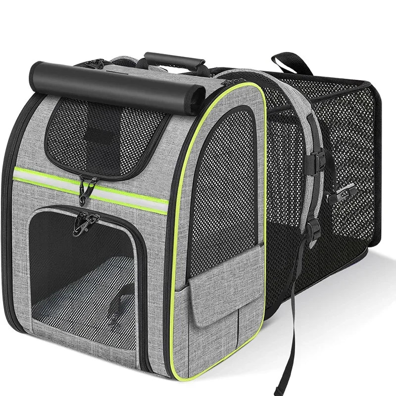 Expandable Breathable Pet Carrier Backpack for Cats Dogs