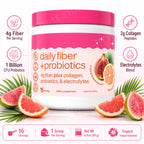 Fiber Probiotics Powder Acacia Collagen Peptides Electrolytes Tropical Breeze 16 Servings