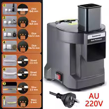 Commercial Electric 3-in-1 Vegetable Chopper and Food Processor