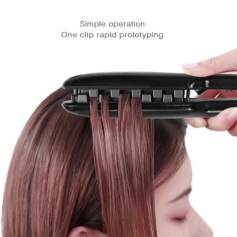 3D Grid Hair Crimper Ceramic Volumizing Waver