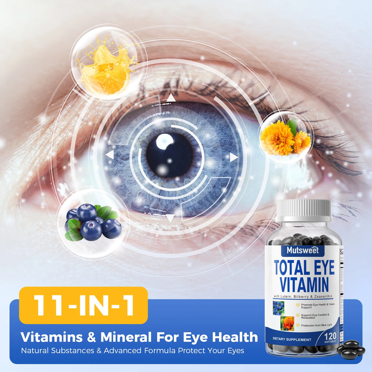 Eye Vitamin with Lutein & Zeaxanthin Vision Support Supplement
