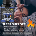 Nighttime Fat Burning Supplement with Magnesium Zinc Natural Plant Extracts