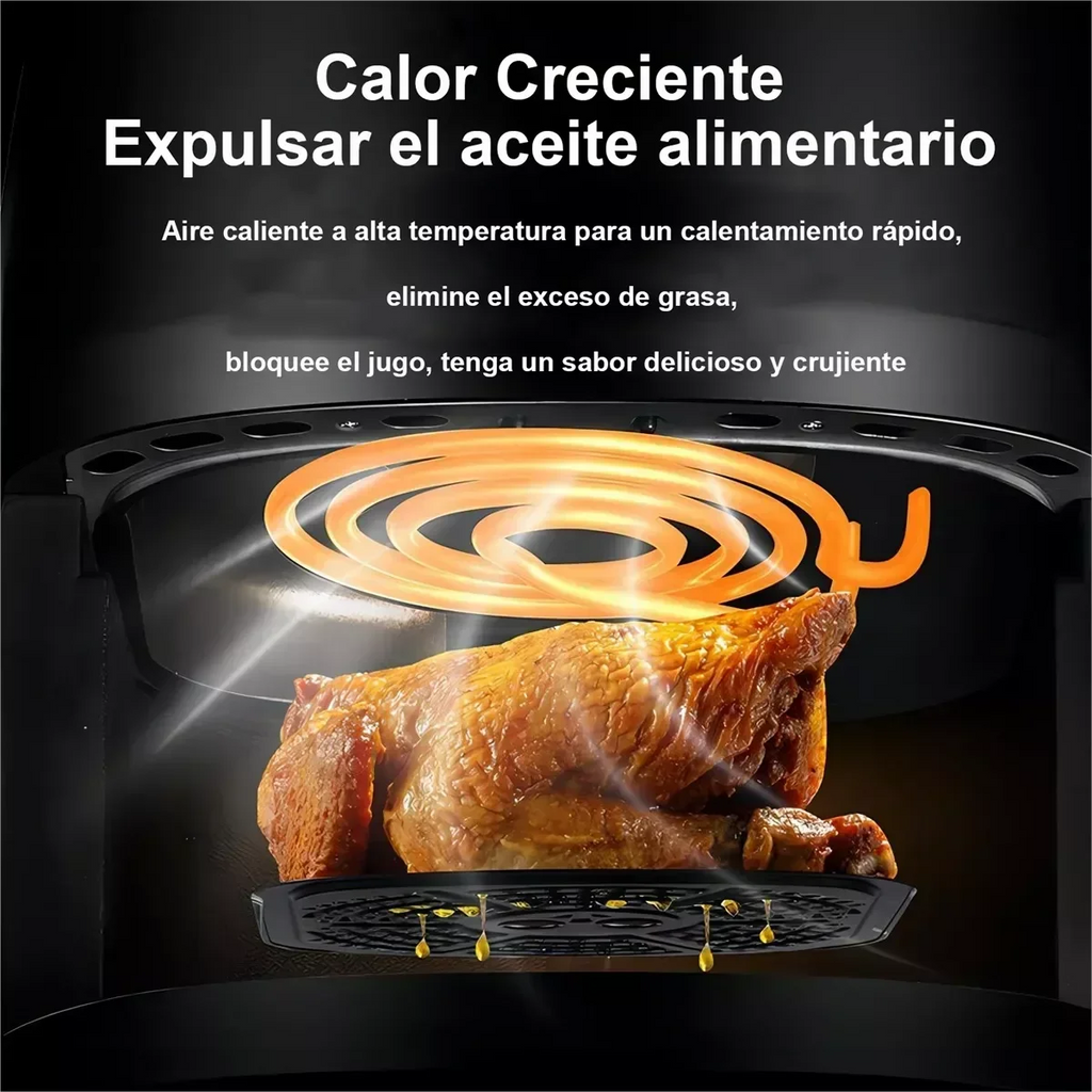 8.5-Quart 1400W Programmable Smart LED Touch Air Fryer with Viewing Window