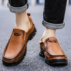 Men's Handmade Leather Slip-On Driving Shoes