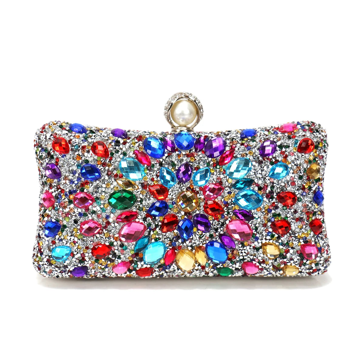 Women's Luxury Pearl Rhinestone Evening Clutch Bag
