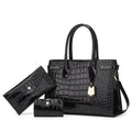 Women's Crocodile Pattern PU Leather Crossbody Shoulder Tote Bag