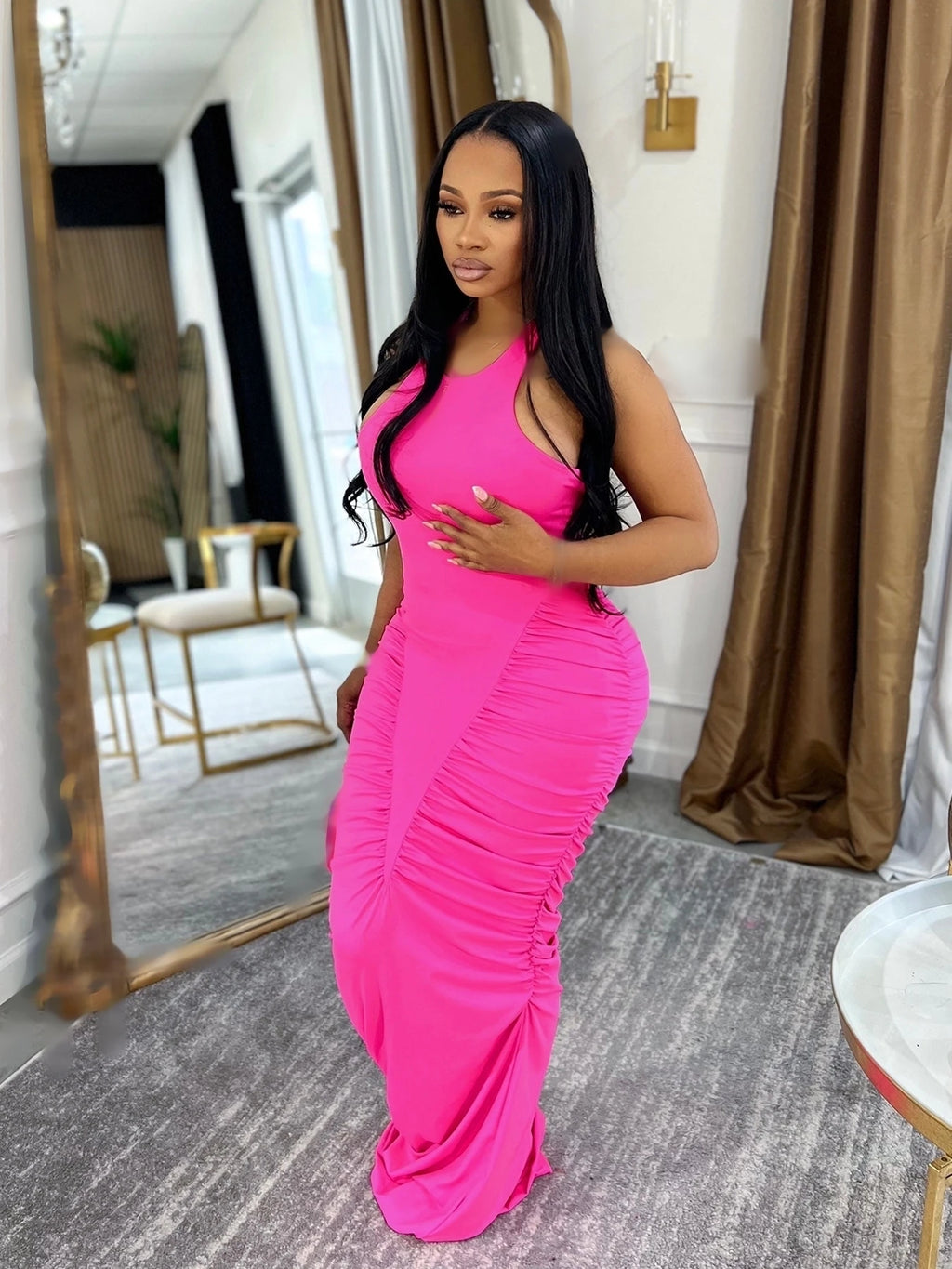 Women's Elegant Sleeveless Party Maxi Dress