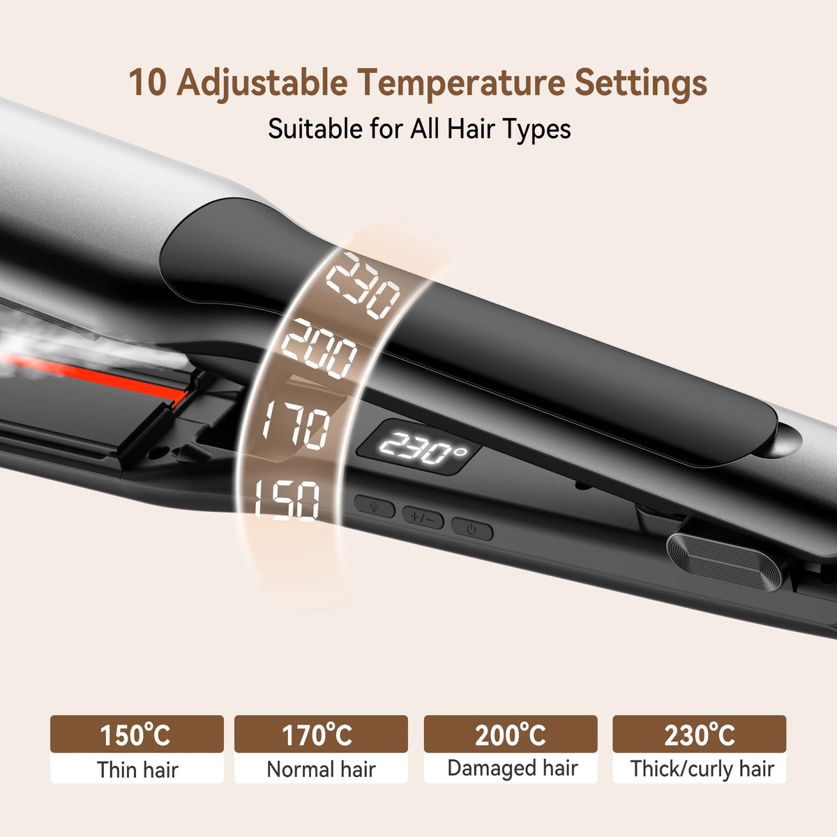 Portable Wet & Dry Mini Hair Straightener Flat Iron