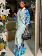 Women's Dashiki Top and Pants Two-Piece Set
