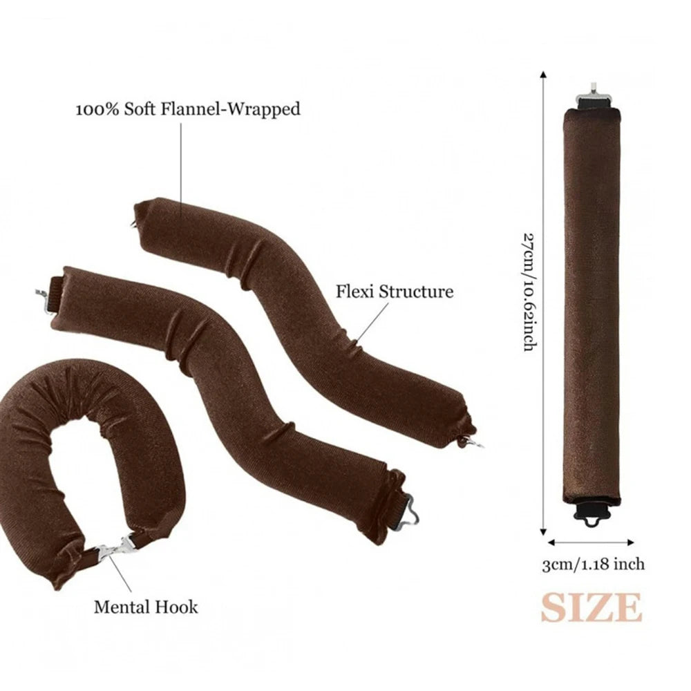 Heatless Hair Curling Rod Headband Set with Hook