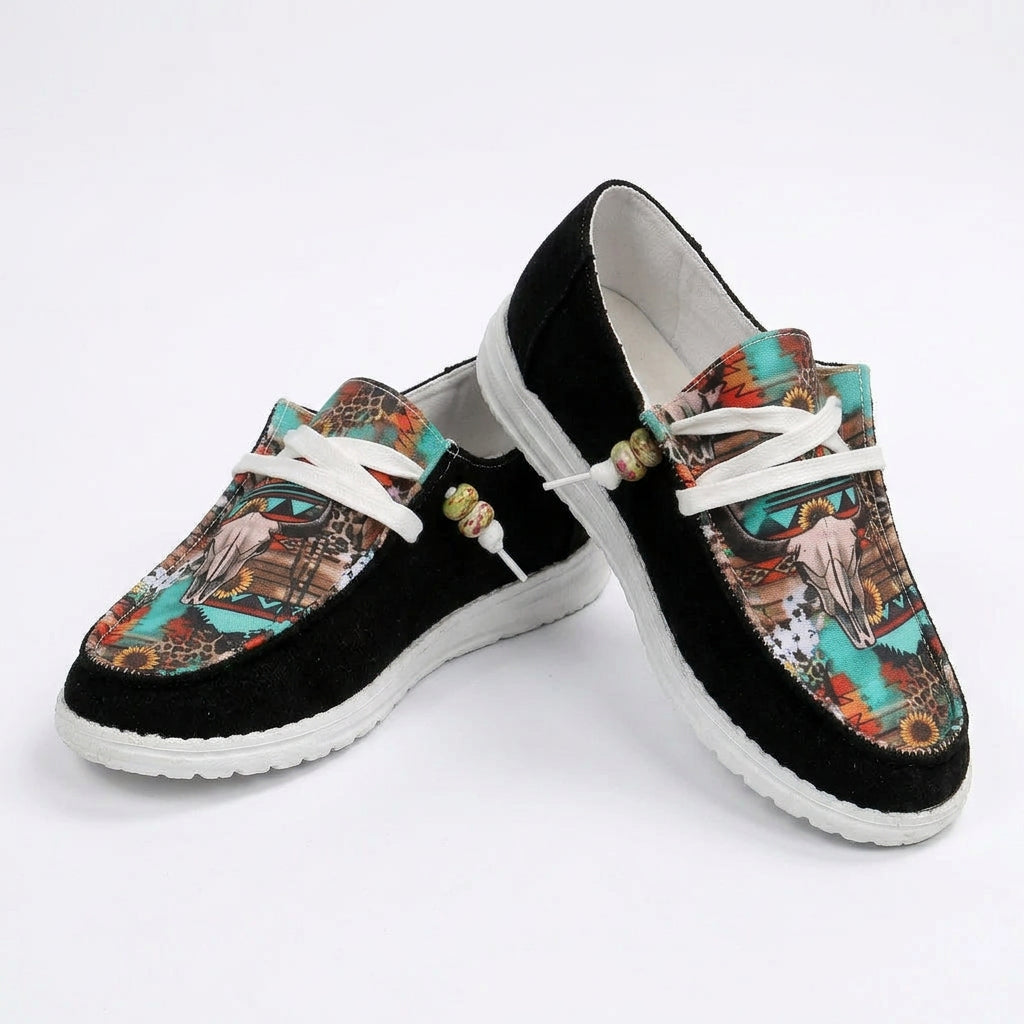 Women's Lightweight Canvas Lace-Up Sneakers