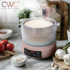 3L Glass Low Carb Rice Cooker with Auto Lift Filter Basket