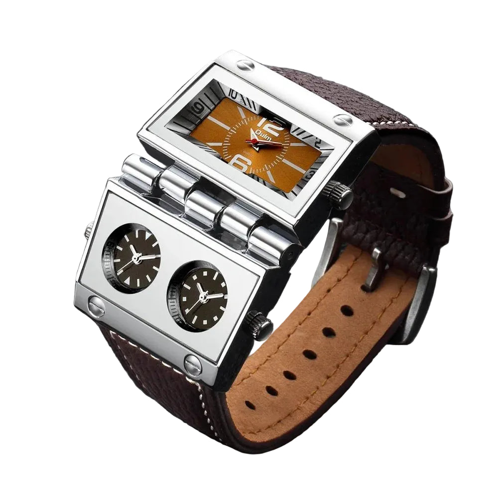 Men's Luxury Punk Dual Dial Quartz Watch