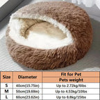 Shell-Shaped Plush Cat Bed for Small Dogs