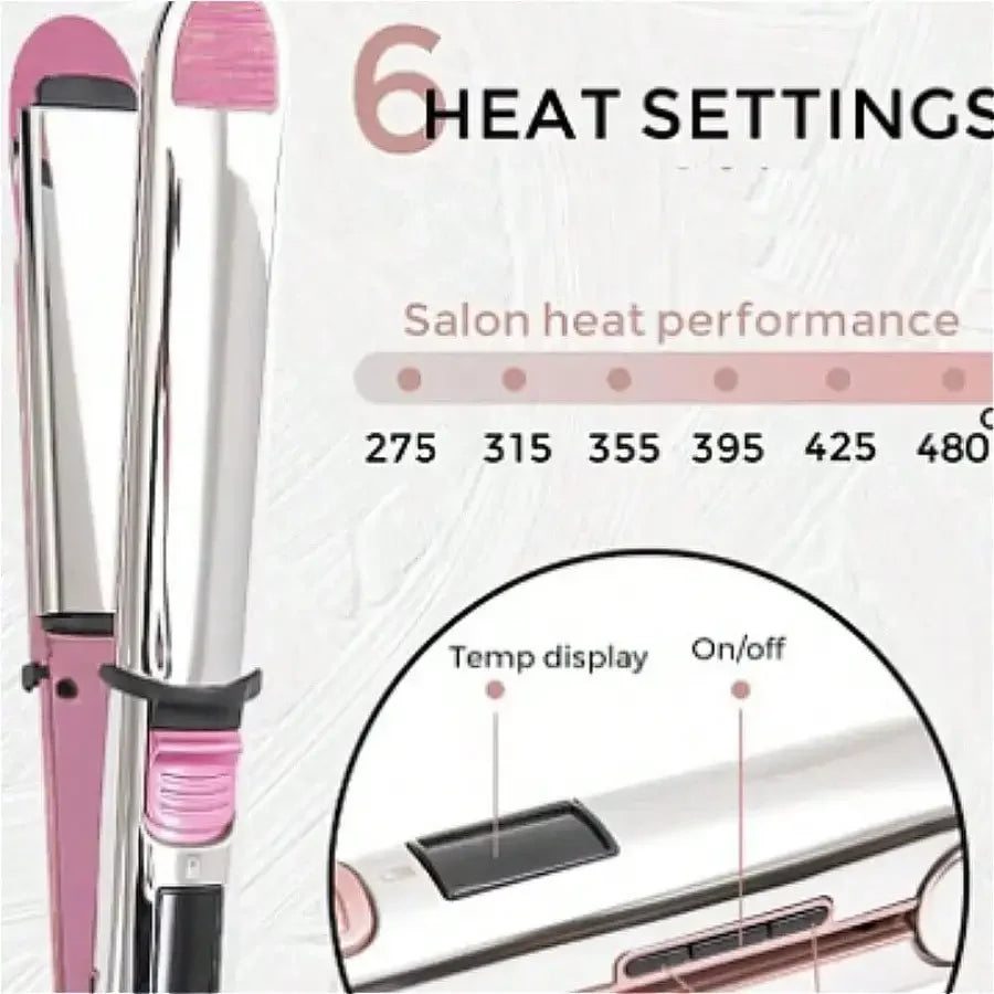 2-in-1 Ceramic Ionic Hair Straightener and Curler