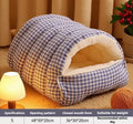 Warm Closed Cave Bed House for Cats Dogs