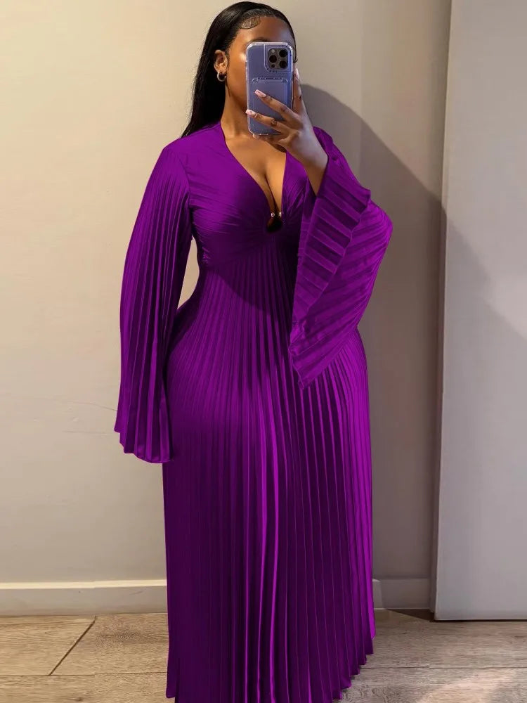 Women's Elegant Dashiki Kaftan Maxi Dress