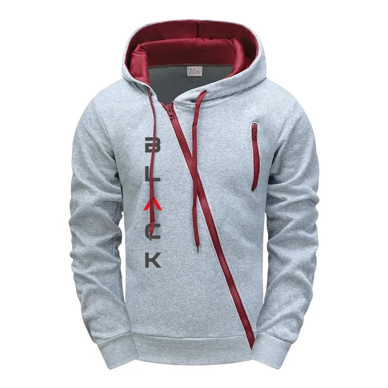 Men's Letter Print Zip Hoodie and Jogger Pants Set
