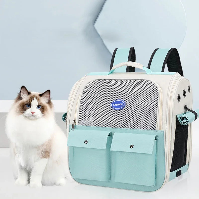 Large Capacity Pet Backpack Carrier for Cats Dogs